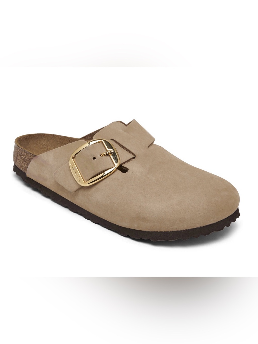 Birkenstock: Women's Boston Big Buckle Nubuck Leather Clogs from Finish Line